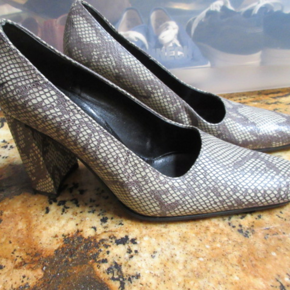 LITYO HIGH HEEL SNAKE SKIN PUMPS SHOES Size  7.5
